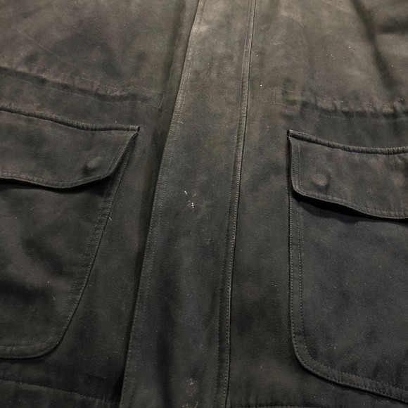 Claiborne Black W/ Brown Collar Suede Jacket 2XL - Picture 7 of 13